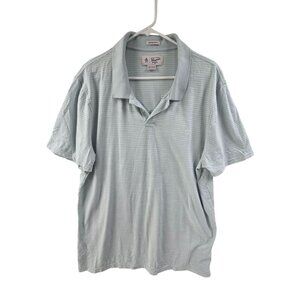Penguin Men's Polo Shirt Slim Fit Short Sleeve Pullover Gray Stripes Sz XXL Prep